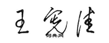 駱恆光王憲佳草書個性簽名怎么寫