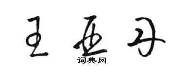 駱恆光王亞丹草書個性簽名怎么寫