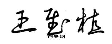 曾慶福王慰植草書個性簽名怎么寫