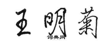 駱恆光王明菊行書個性簽名怎么寫