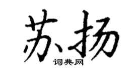 丁謙蘇揚楷書個性簽名怎么寫