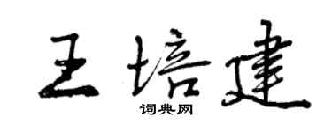 曾慶福王培建行書個性簽名怎么寫