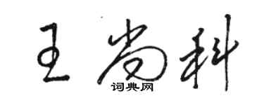 駱恆光王尚科草書個性簽名怎么寫