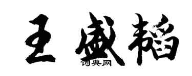 胡問遂王盛韜行書個性簽名怎么寫