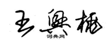 朱錫榮王興桃草書個性簽名怎么寫