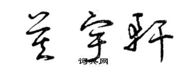 曾慶福莫宇軒草書個性簽名怎么寫