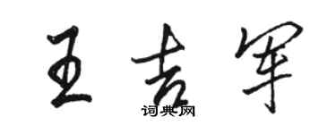 駱恆光王吉軍行書個性簽名怎么寫