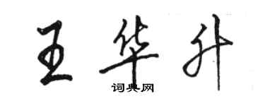 駱恆光王華升行書個性簽名怎么寫