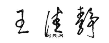 駱恆光王佳靜草書個性簽名怎么寫