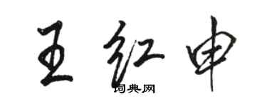 駱恆光王紅申行書個性簽名怎么寫