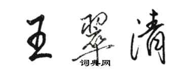 駱恆光王翠清行書個性簽名怎么寫