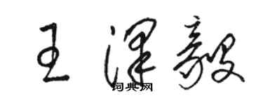 駱恆光王澤毅草書個性簽名怎么寫