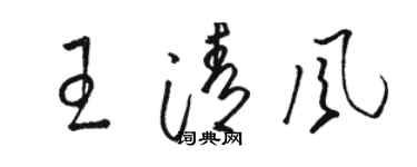 駱恆光王清風草書個性簽名怎么寫