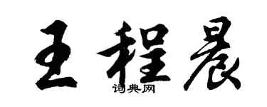 胡問遂王程晨行書個性簽名怎么寫