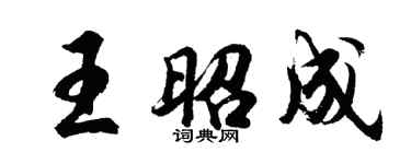 胡問遂王昭成行書個性簽名怎么寫