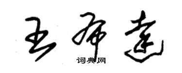 朱錫榮王布達草書個性簽名怎么寫