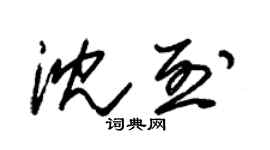 朱錫榮沈烈草書個性簽名怎么寫