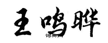 胡問遂王鳴曄行書個性簽名怎么寫