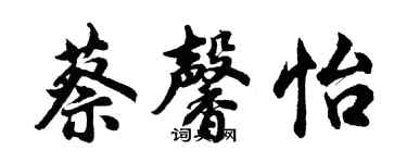 胡問遂蔡馨怡行書個性簽名怎么寫