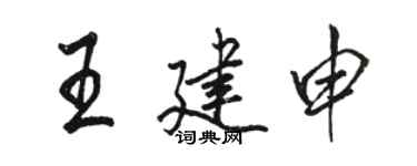 駱恆光王建申行書個性簽名怎么寫