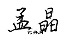 王正良孟晶行書個性簽名怎么寫