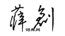 駱恆光薛創草書個性簽名怎么寫