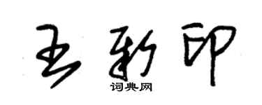 朱錫榮王新印草書個性簽名怎么寫