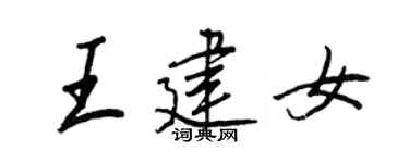 王正良王建女行書個性簽名怎么寫