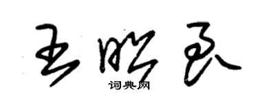 朱錫榮王昭良草書個性簽名怎么寫