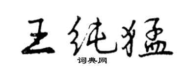 曾慶福王純猛行書個性簽名怎么寫