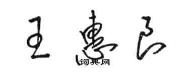 駱恆光王惠良草書個性簽名怎么寫