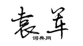 曾慶福袁軍行書個性簽名怎么寫