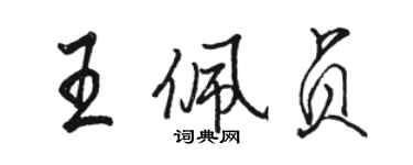 駱恆光王佩貞行書個性簽名怎么寫