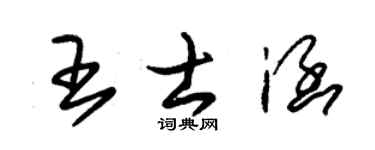 朱錫榮王士涵草書個性簽名怎么寫