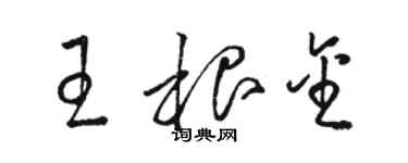 駱恆光王根金草書個性簽名怎么寫