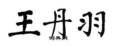 翁闓運王丹羽楷書個性簽名怎么寫