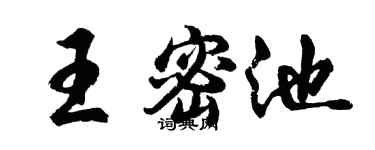 胡問遂王密池行書個性簽名怎么寫