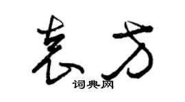 曾慶福袁方草書個性簽名怎么寫