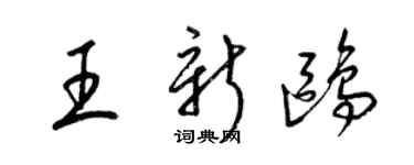 梁錦英王新鷗草書個性簽名怎么寫