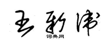 朱錫榮王新衛草書個性簽名怎么寫