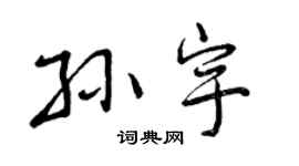 曾慶福孫宇行書個性簽名怎么寫