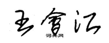 朱錫榮王會江草書個性簽名怎么寫