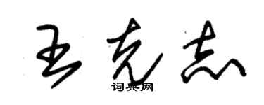 朱錫榮王克志草書個性簽名怎么寫