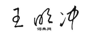 駱恆光王明沖草書個性簽名怎么寫