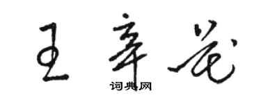 駱恆光王辛花草書個性簽名怎么寫