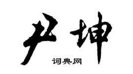 胡問遂尹坤行書個性簽名怎么寫