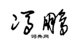 朱錫榮馮鵬草書個性簽名怎么寫