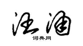 朱錫榮汪涌草書個性簽名怎么寫
