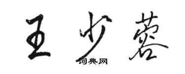 駱恆光王少蓉行書個性簽名怎么寫