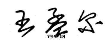 朱錫榮王孟爾草書個性簽名怎么寫